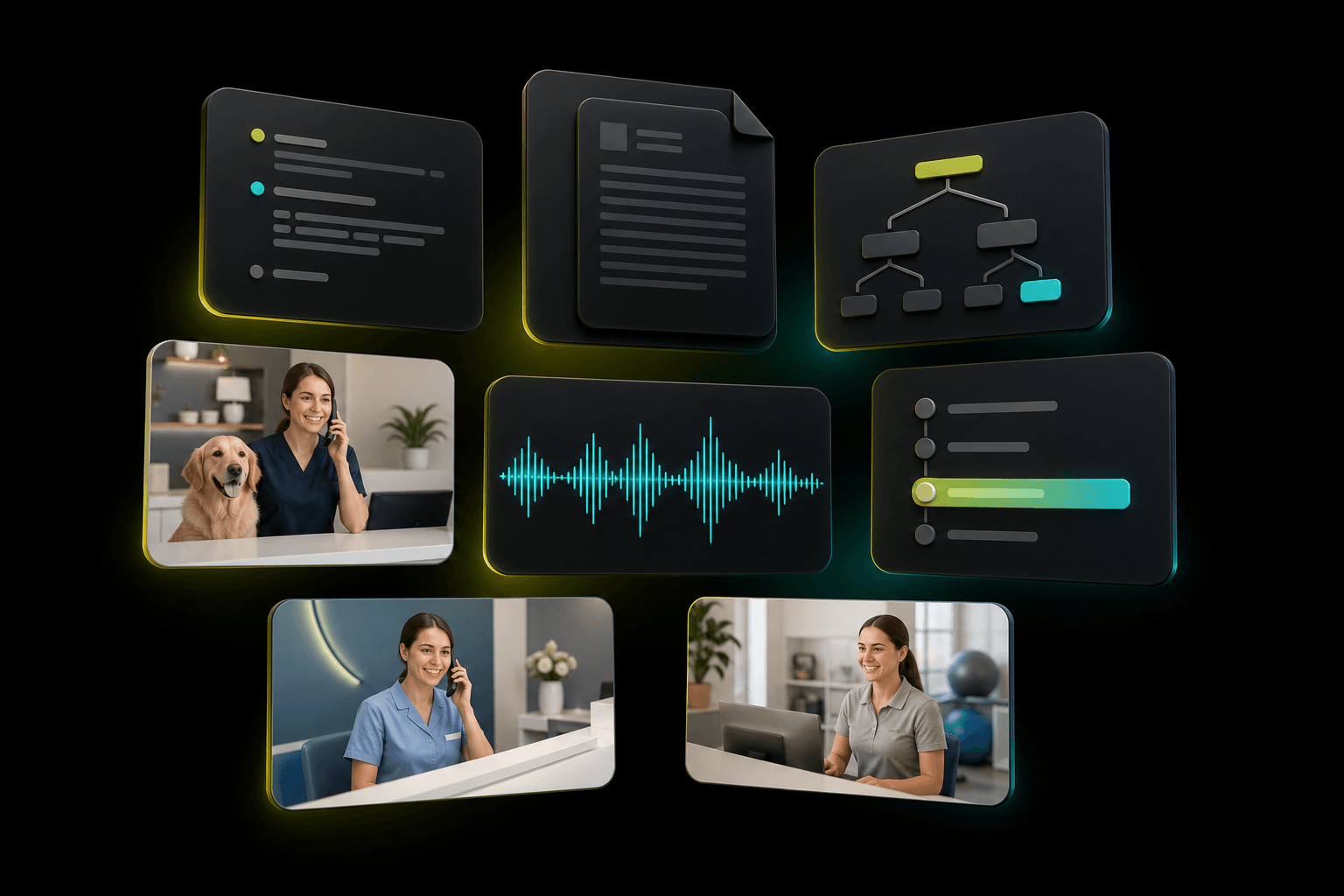 VoxPilot combining its knowledge base, call analysis and different use cases